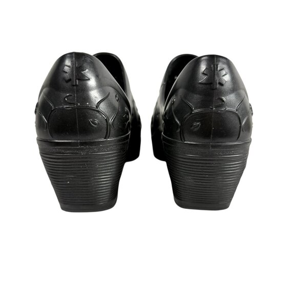 Dansko Pixie Molded EVA Floral Embossed Mules Clogs Black Women’s Sz 38 US 7.5 8 - Picture 4 of 8